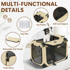 X-ZONE PET cage-chien 3-portes devant, accès pratique et ventilation