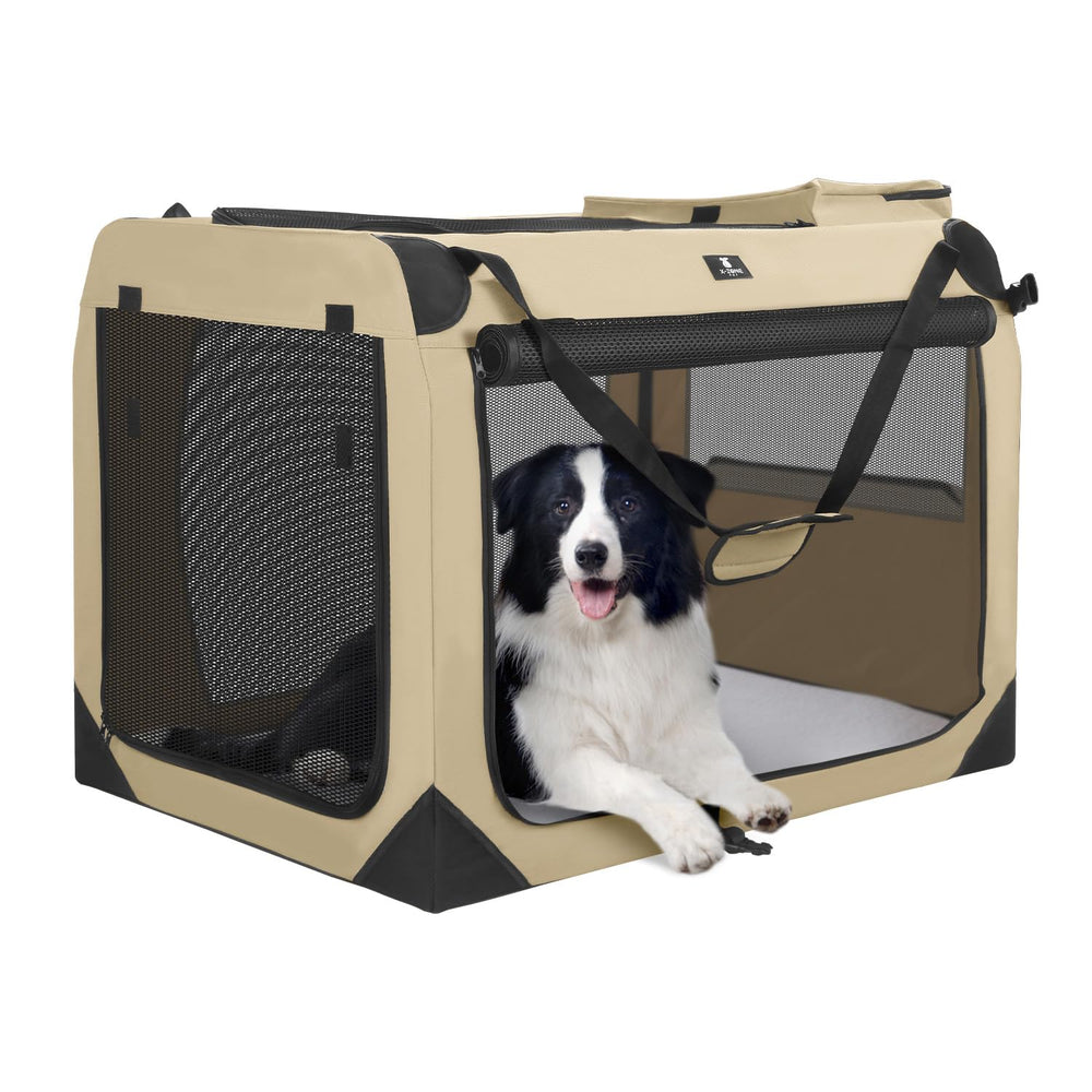 X-ZONE PET cage-chien 3-portes ensemble, transport facile et pratique