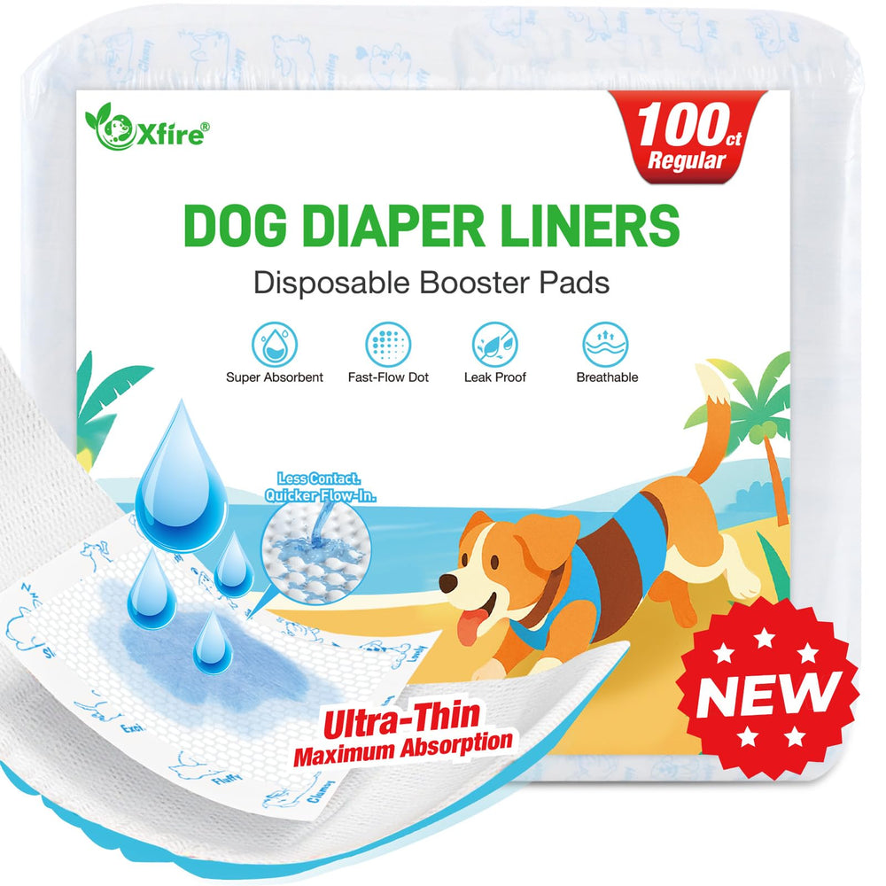 Xfire liner absorbant ultra-mince pour couches chiens régulières, confort discret au quotidien.
