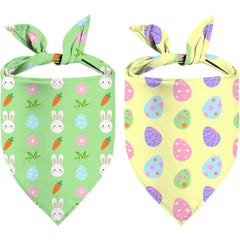 Bandana XGXHZYLC pour chien et chat imprimé Paques, parfait pour photos festives.