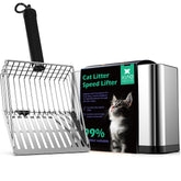 XIAOXINGYUN pelle-litiere-inox-robuste pour un entretien durable du bac à litière.