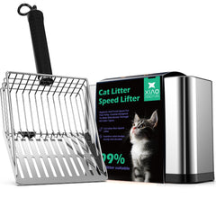 XIAOXINGYUN pelle-litiere-inox-robuste pour un entretien durable du bac à litière.