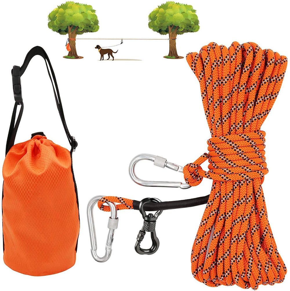 XiaZ câble chien 75 pieds, ensemble prêt à l emploi pour sorties extérieures.
