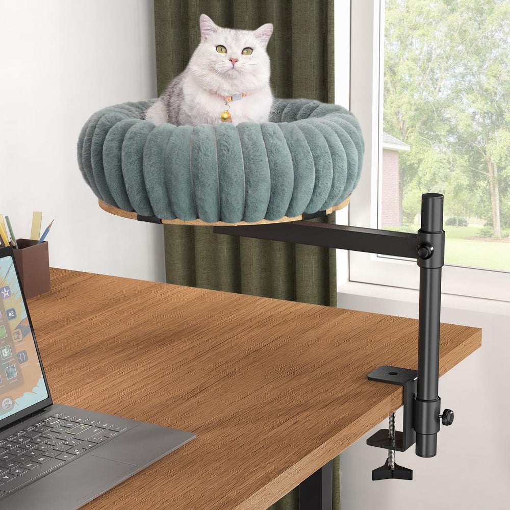 XiaZ Chat Nid Bureau Roulant 360°, vue panoramique et accès facilité.