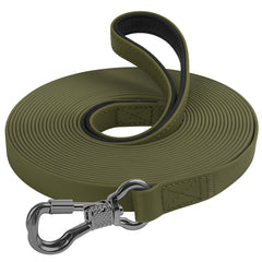 XiaZ longe chien olive 30 pieds, robuste pour les promenades en extérieur