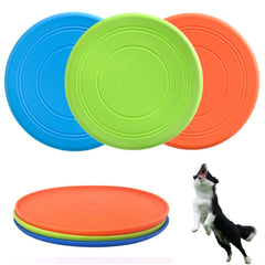 XIGOU Disque volant chien 7 pouces bleu et vert, idéal pour le jeu en extérieur.