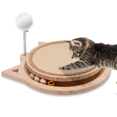 Xihan grattoir chat sisal naturel rond, surface résistante pour chats d'intérieur.