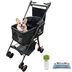 Poussette XINYI cadre-acier-carbon-16m, stabilité durable en balade.