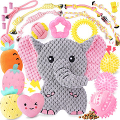 XIUGOAL ensemble de jouets rose pour chiot, corde de jeu et divertissement
