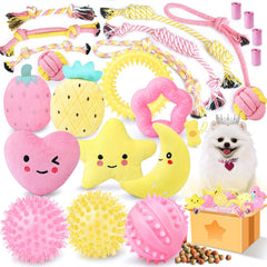 Xiugoal ensemble-jouets-chiot-rose pour divertissement et stimulation quotidienne.