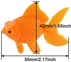 XMHF poissons rouges artificiels orange, gros plan sur leur couleur vive.