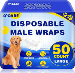 XPCARE couches-chien-male 50 unités, confort et ajustement pour la maison.