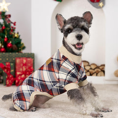 XPUDAC pyjama chien Noël plaid beige, doux et respirant.