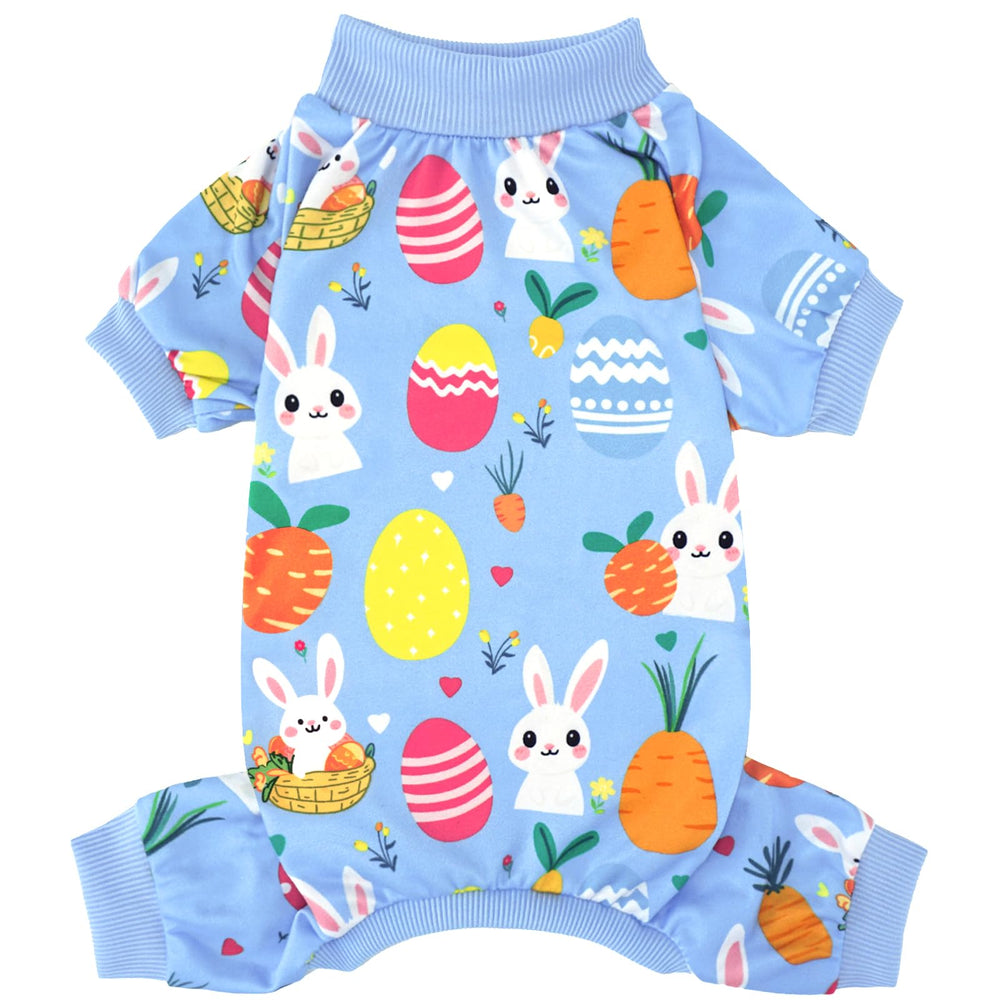 XPUDAC pyjama chien Pâques œufs motif, allure mignonne.