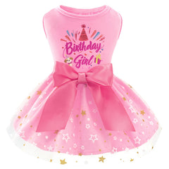 Robe XPUDAC d’anniversaire pour petit chien en tulle, parfaite pour photos et fêtes.