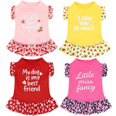 XPUDAC robe chien petit florale, idéale pour balades printanières et sorties festives.