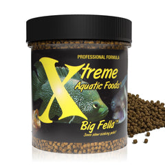Xtreme Aquatic Foods Big Fella granulés-3mm pour cichlidés, nutrition adaptée et digestion facilitée.