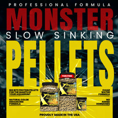 Ingrédients marins riches en protéines dans Monster 9.0mm de Xtreme Aquatic Foods.