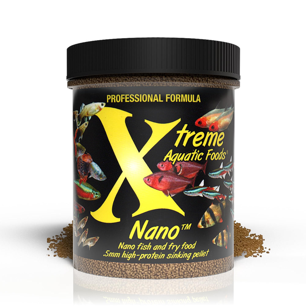 Xtreme Aquatic Foods Nano Pellets 0-5 mm: emballage pratique pour poissons nains colorés