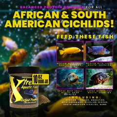 Xtreme Cichlid PeeWee Pellets, protéine complète soutenant la croissance des cichlidés