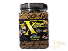 Xtreme Scrapers Wafers — emballage clair, prêt à nourrir vos poissons.