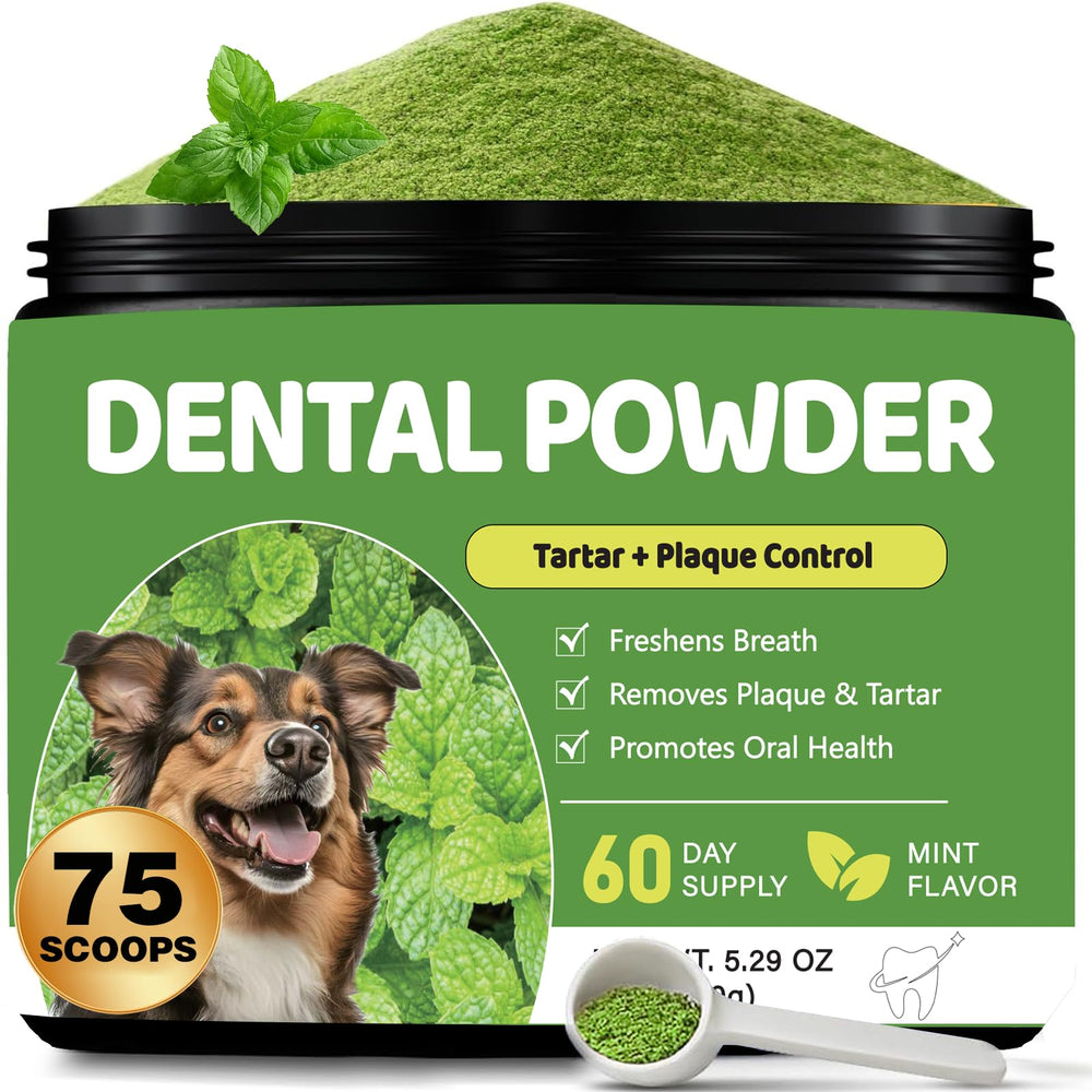 Xuaobamm poudre dentaire chien emballage, solution pratique pour l'hygiène buccale.
