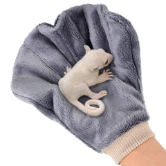 Gants Xuhal pour petit marsupial volant gris, liaison en douceur et sécurisée.