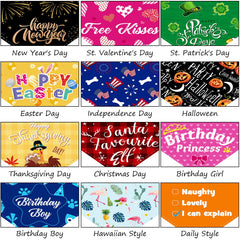 Xuniea bandana Pâques chien, motif joyeux pour promenade