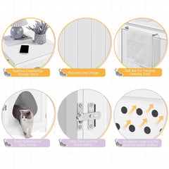 Yaheetech-enclos-litiere-chat-ventilation-arriere assure une circulation d'air.
