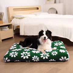 Yaning housse amovible lavable vert-fleur: entretien simplifié pour un couchage propre.