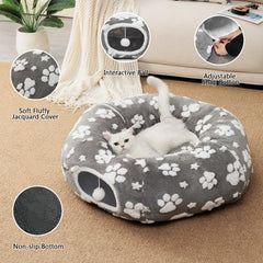 Yaning tunnel intérieur avec coussin donut amovible et facile à laver.