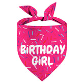 Bandana Yaofavo pour chien anniversaire fille rose carreaux, prêt pour la fête.