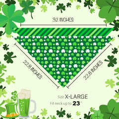 Yaofavo bandana Saint-Patrick vert avec trèfle, design durable pour les aventures.