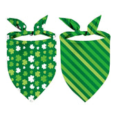Yaofavo bandanas Saint-Patrick 2-pack, ensemble réversible, parfaits pour photos festives.