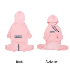 Yeapeeto manteau chien rose 7XL, vue arrière, chaleur enveloppante.