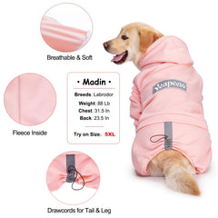Yeapeeto manteau chien hiver 7XL, patte avant bien couverte et confortable.
