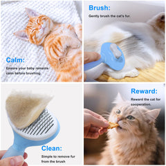 YiEFUR brosse-chat-pointe-douce démêle sans tirer et apaise le pelage.