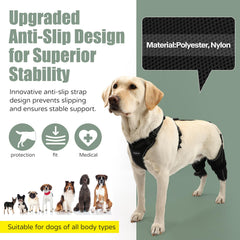 Fermeture auto-agrippante du Brace Genou Chien YENBOLOI pour enfiler facilement.