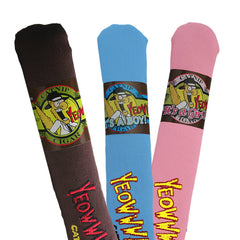 Cigare Yeowww! avec texte brodé, présentation attractive et utilisation ludique.
