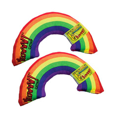 Jouet Yeowww! arc-en-ciel en herbe à chat, stimulation ludique.