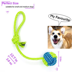 YESWOOD! Corde et balle: jouet interactif durable pour chien de petite taille.