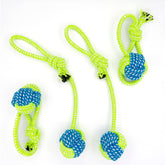 Jouet YESWOOD! Tug de guerre avec balle attachée, idéal pour petits chiens.