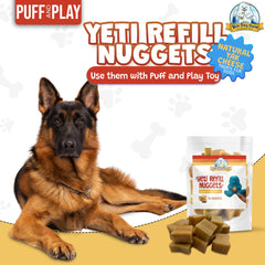 Gâteries Yeti Dog Chew inodores et sans taches, idéales pour tous les chiens.