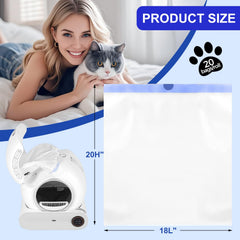Yhwocd sac-litiere-chat-grande-taille-18x20 couvre largement le bac.