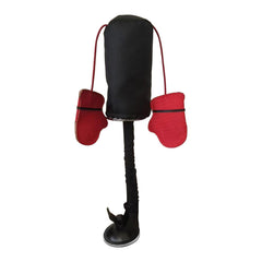 Jouet YIBAISI pour chat avec sac de boxe et gants pendants, stimulation ludique.