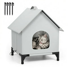 YIDAXIS maison chat exterieur-interieur base elevee offre un refuge sec et confortable.