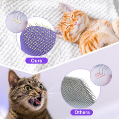 YiEFUR brosse chat manche en gel, prise en main confortable.