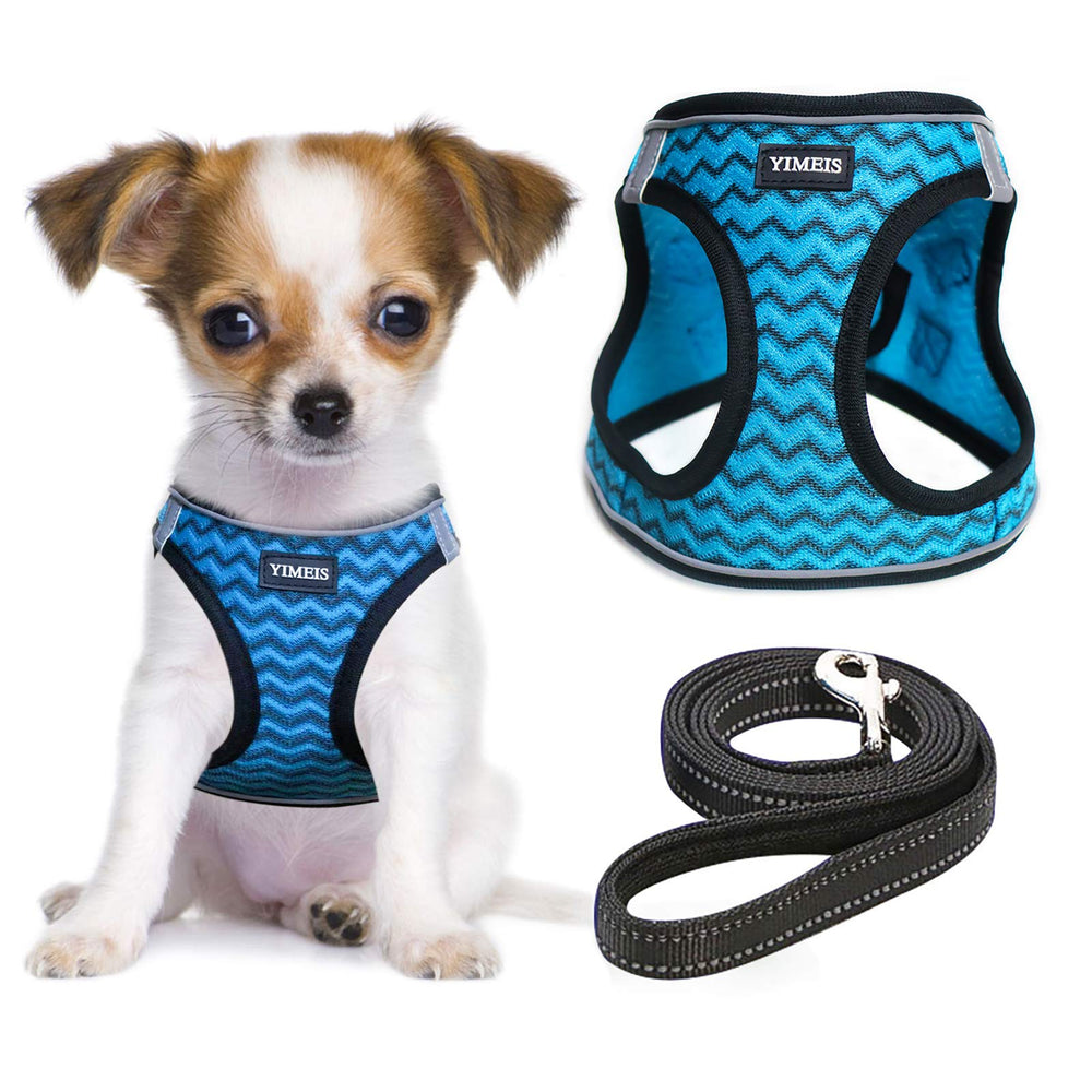 Harnais YIMEIS bleu taille S, confort lors des promenades
