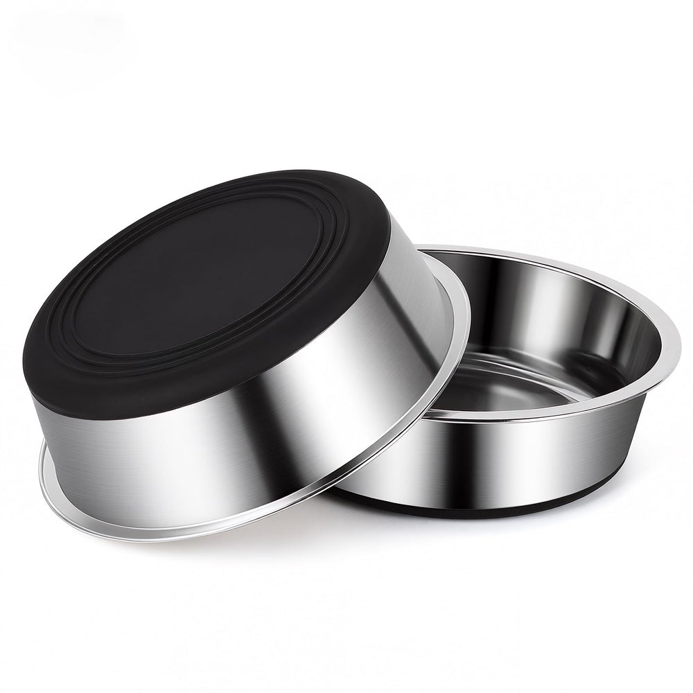 Gamelles Yingfan en inox avec base caoutchouc anti-glissement, lot 2-pack.