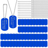 Plaques d'identification en aluminium Yinkin bleu prêtes à graver.